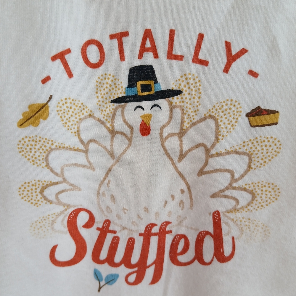 CARTERS ONESIE Totally Stuffed Thanksgiving BABY BODYSUIT 9 MONTHS